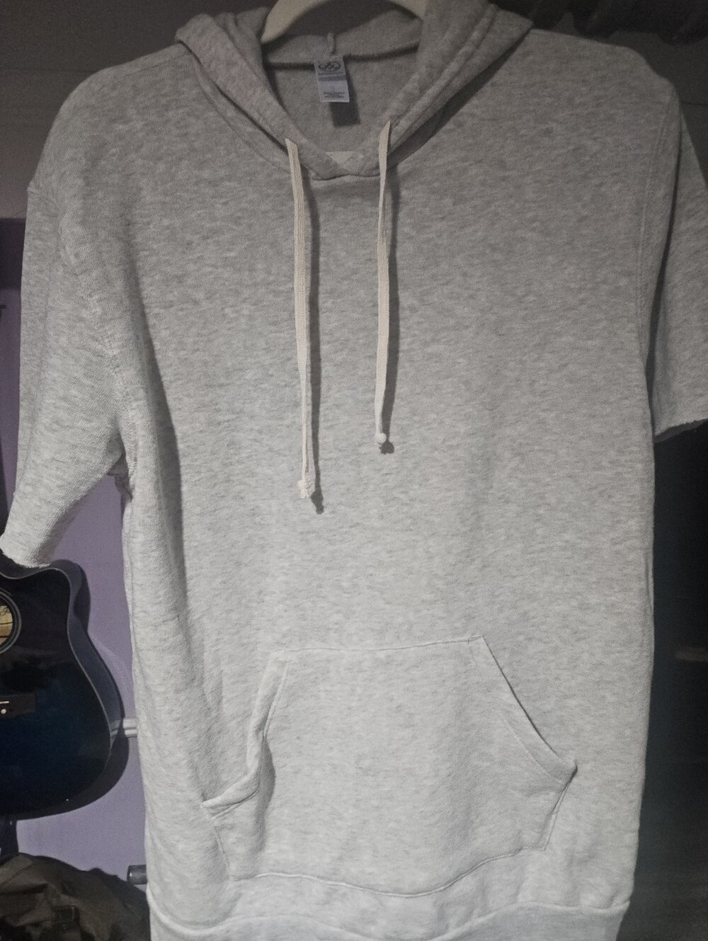 Alternative Light Gray Short-Sleeve Hoodie Pullover